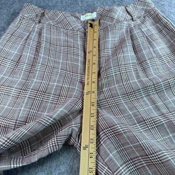 Anthropologie Maeve Women's 12 Pleated Plaid Trousers - Picture 6 of 8